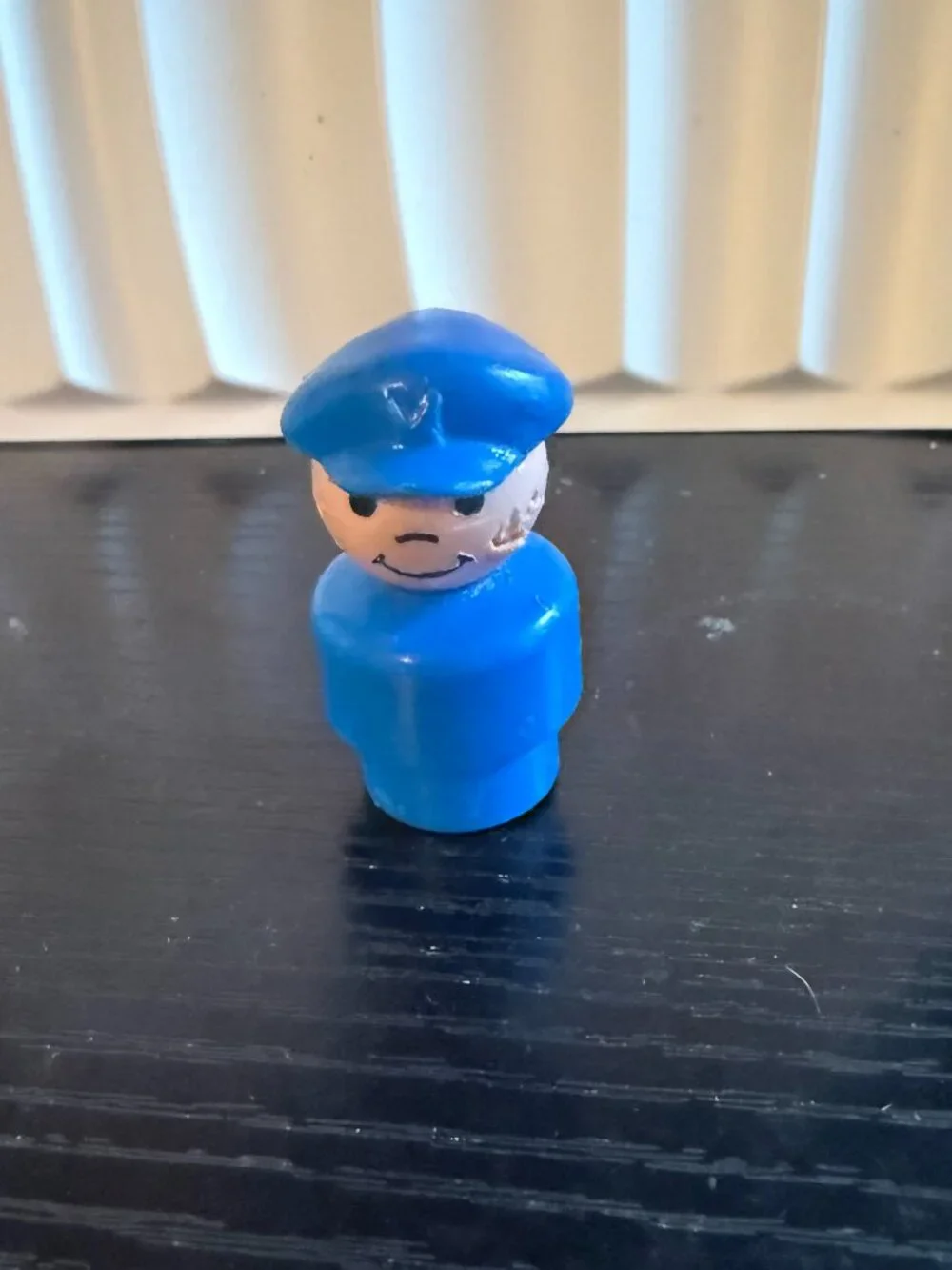 Vintage Fisher Price Little People Man/Mailman: Blue Cap & Body Plastic